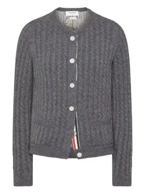 Thom Browne ストライプ Vネックカーディガン | グレー | FARFETCH JP