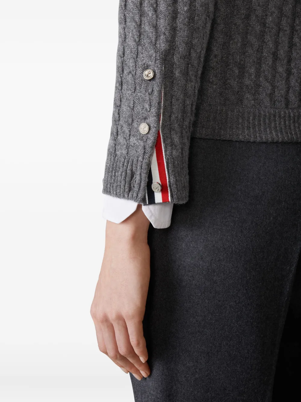 Thom Browne Kabelgebreid vest Grijs