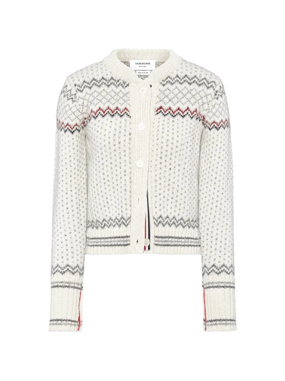 Thom Browne fair-isle cardigan - White