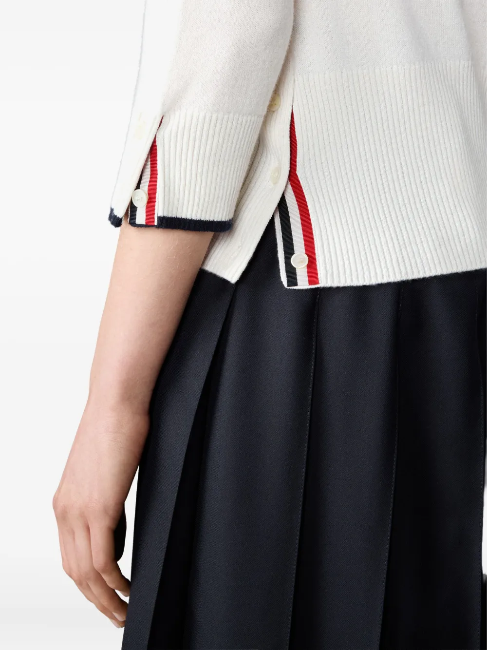 Thom Browne 65 kasjmier polotop Wit