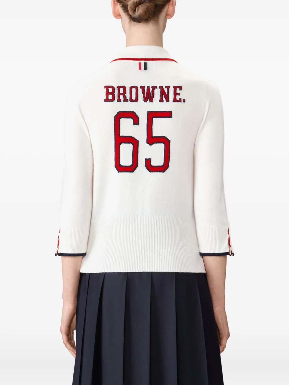 Thom Browne 65 kasjmier polotop Wit