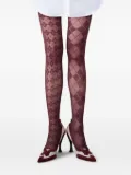 Thom Browne argyle-pattern sheer tights - Red