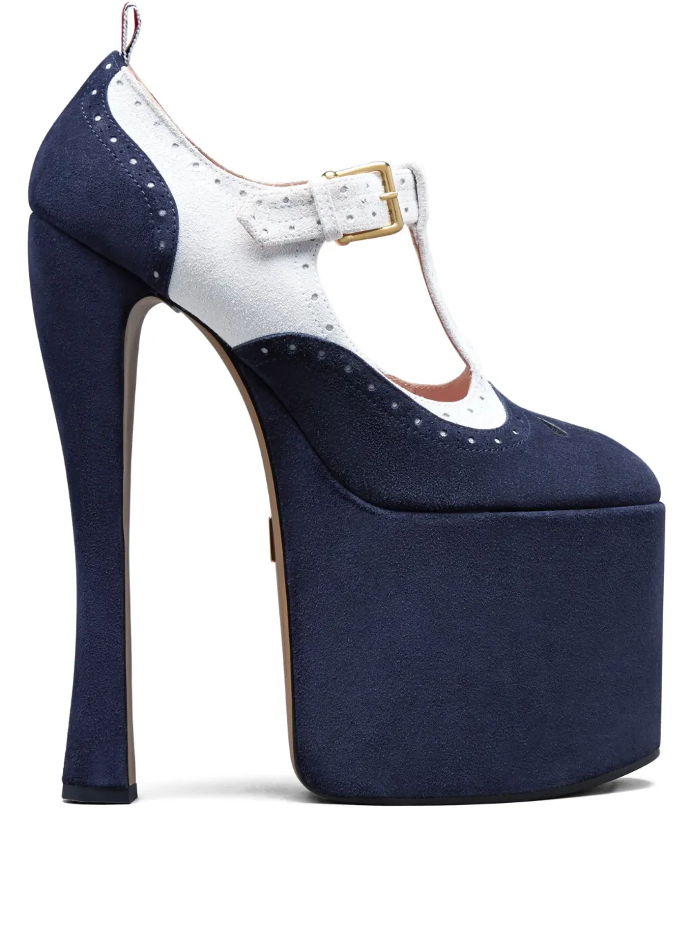 Thom Browne T-strap platform pumps Blue