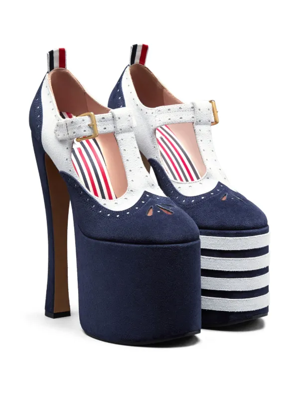 Thom Browne Thom John 4-Bar Platform Pumps | Blue | FARFETCH