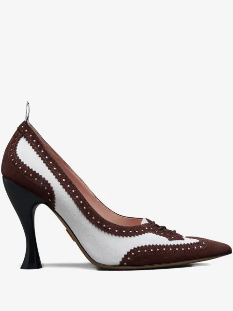 Thom Browne zapatillas de gamuza con tacón de 90mm