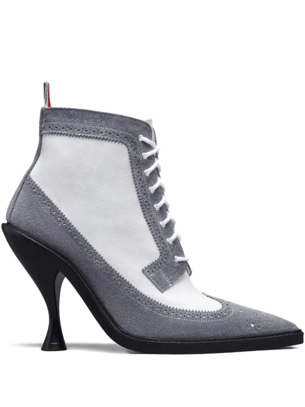 Thom Browne 90mm Wingtip Boots in Grey