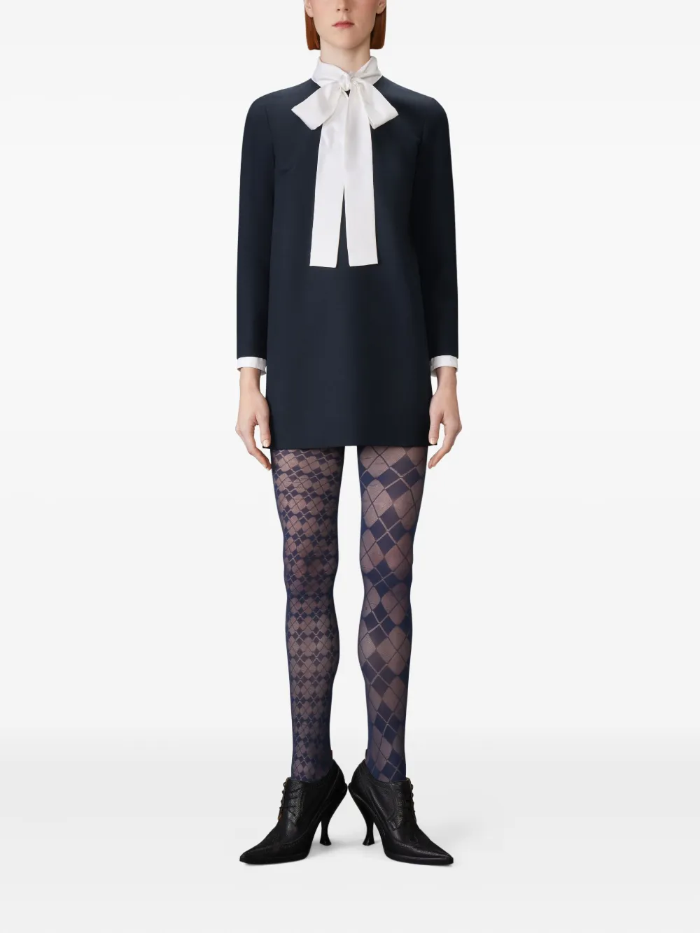 Thom Browne Mini-jurk met strik - Blauw