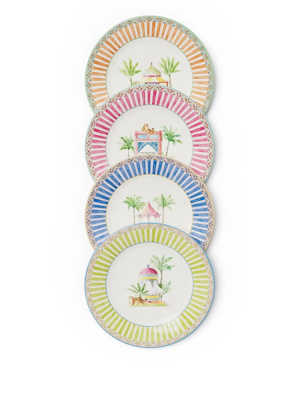 Lisa Corti Sariska dessert plates (set of four) | Green | Image 1