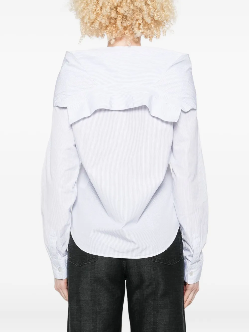 Our Legacy Kaonashi Shirt Off Shoulder Neck In White