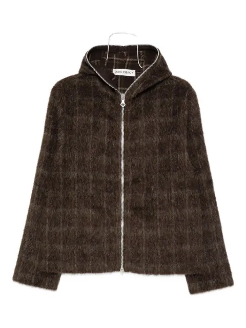 OUR LEGACY checked hooded jacket