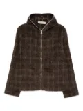 OUR LEGACY checked hooded jacket - Brown