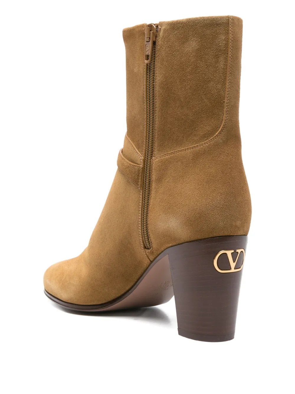 Valentino Garavani 75mm leather ankle boots Neutrals
