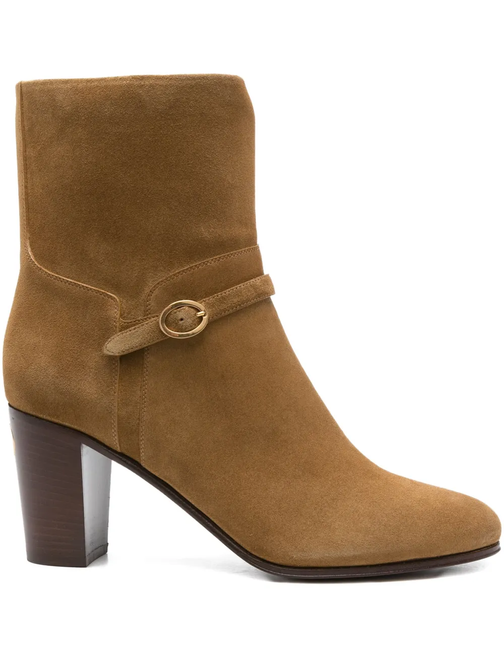 Valentino Garavani 75mm Leather Ankle Boots In Neutral