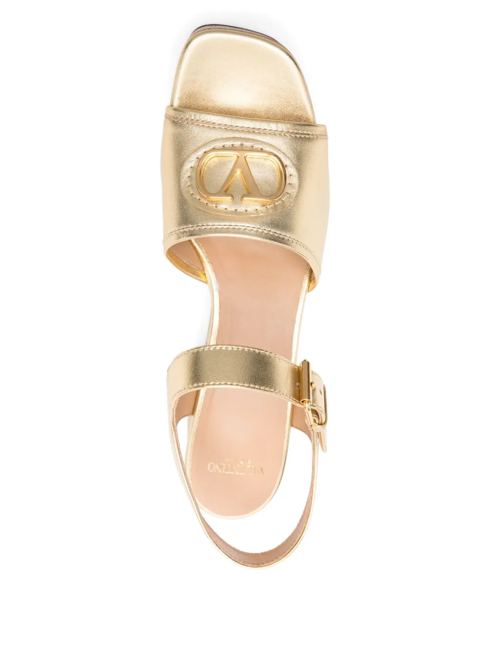 Valentino Garavani 80mm Vlogo heeled sandals Gold
