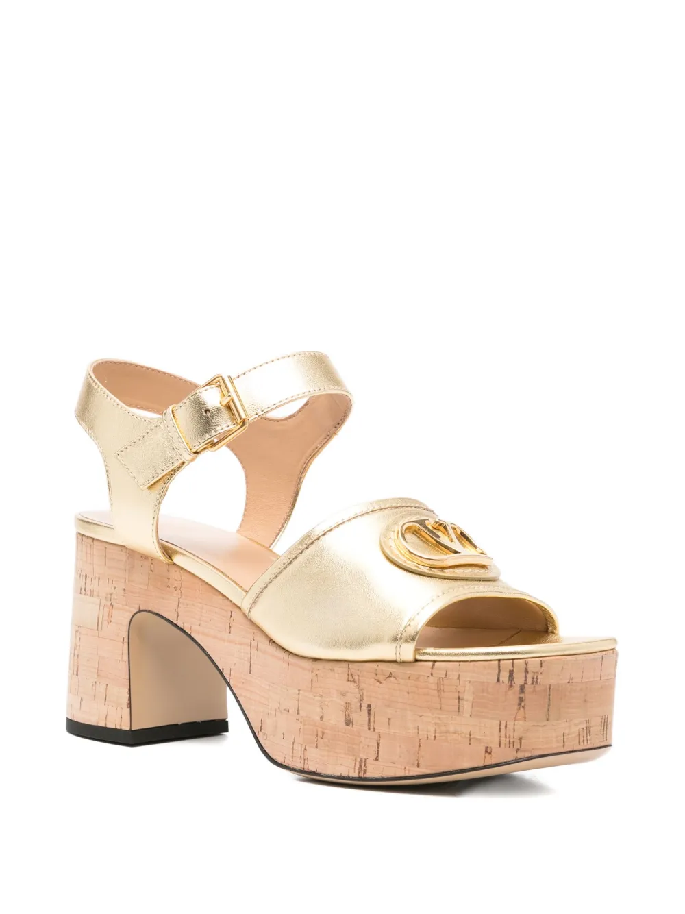 Valentino Garavani 80mm Vlogo heeled sandals Gold