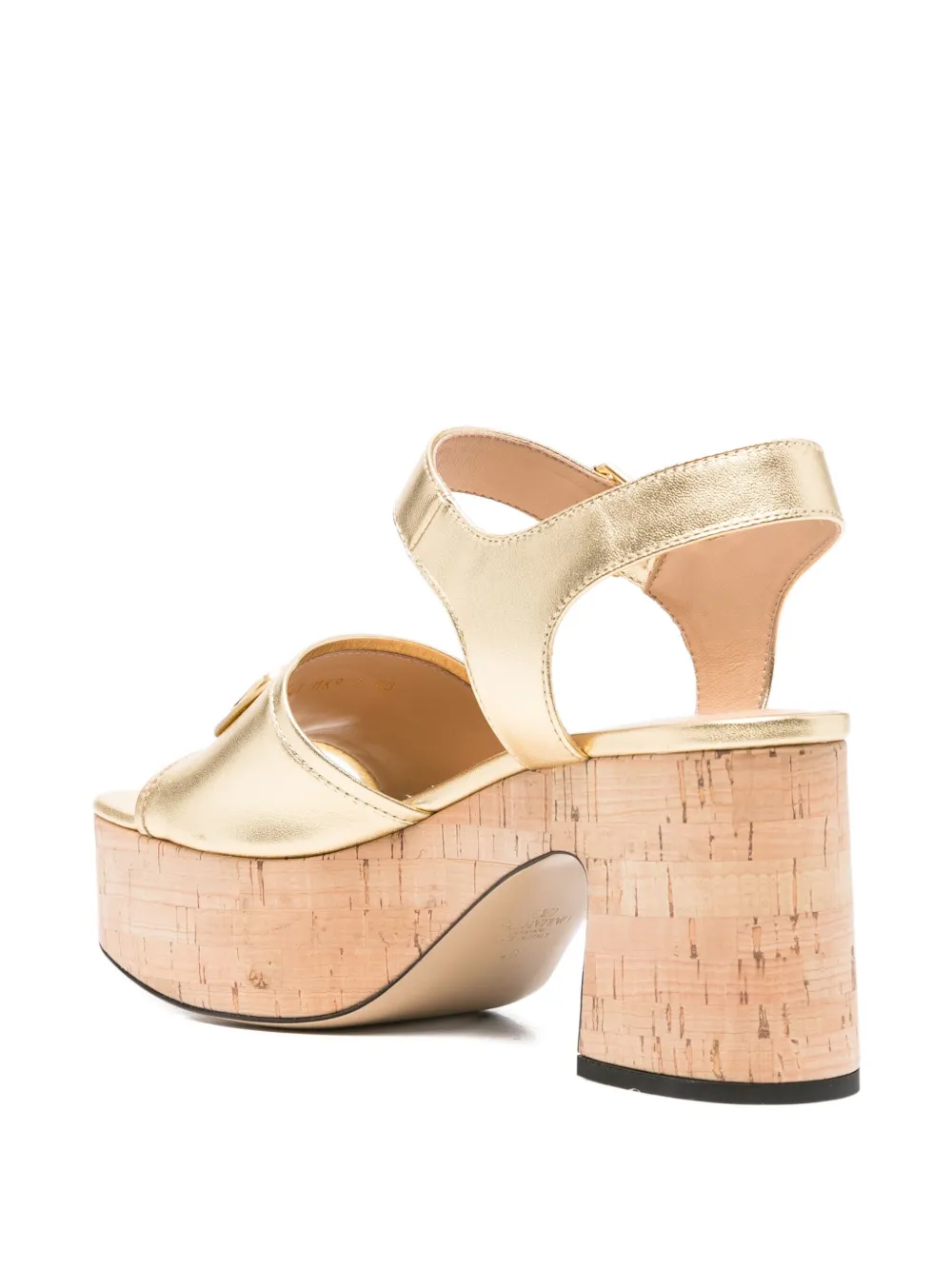 Valentino Garavani 80mm Vlogo heeled sandals Gold