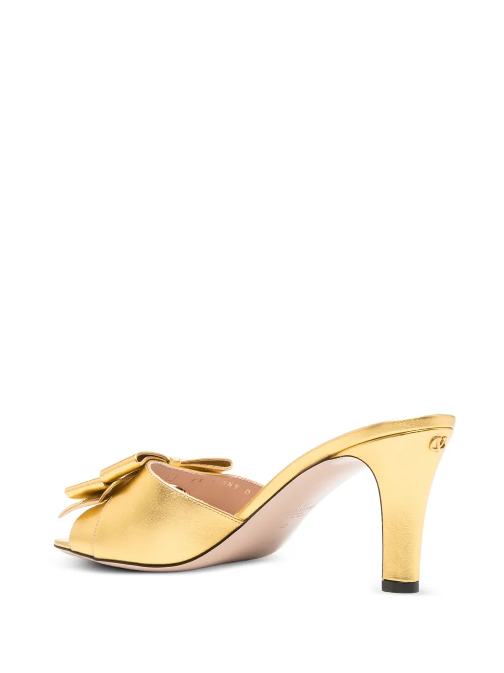 Valentino Garavani 75mm Bowow leren sandalen Goud