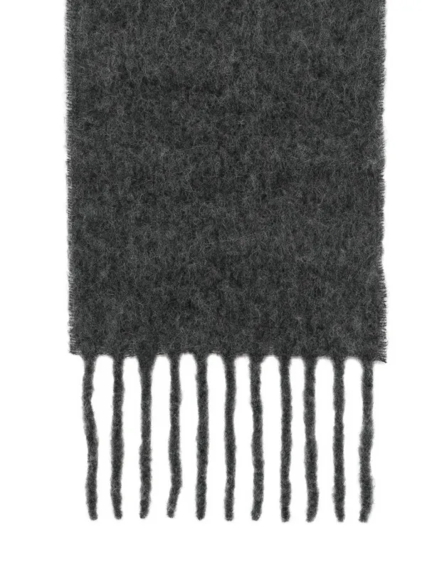 OUR LEGACY Estate Fuzzy Fringe Scarf | Grey | FARFETCH