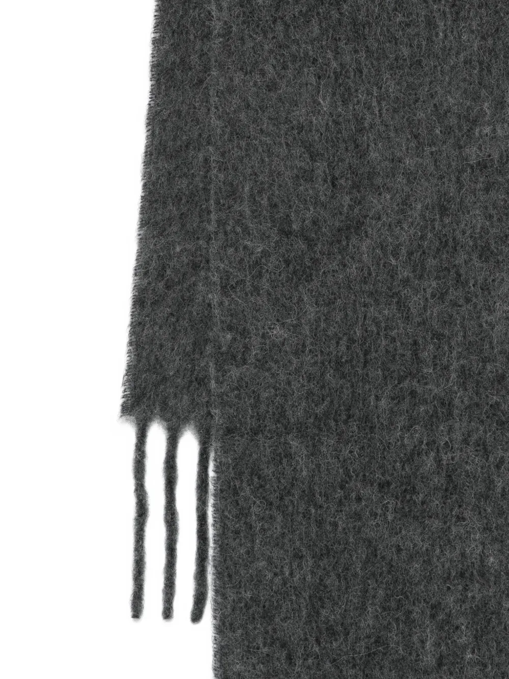 Our Legacy Estate Fuzzy Fringe Scarf In Gray