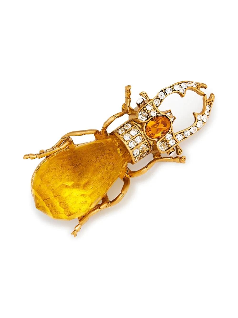 Kenneth Jay Lane Beetle pin | Yellow | Image 1