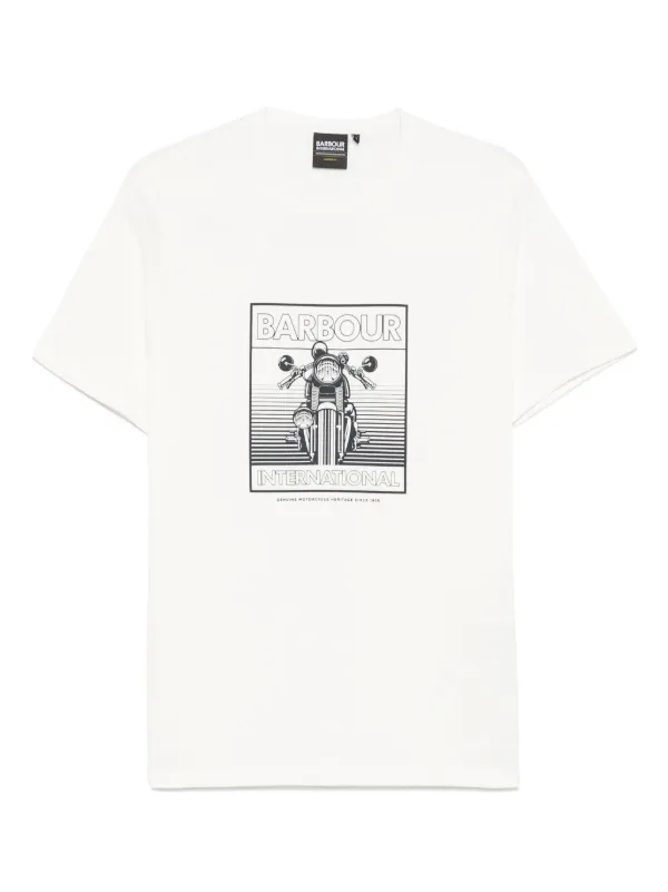 Tシャツ・カットソー BARBOUR Men T-shirt White MTS1407 WH11 All Weather Oversized Graphic T-Shirt White by Barbour | Men