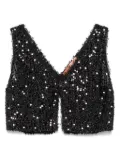 Ermanno Scervino sequinned top - Black