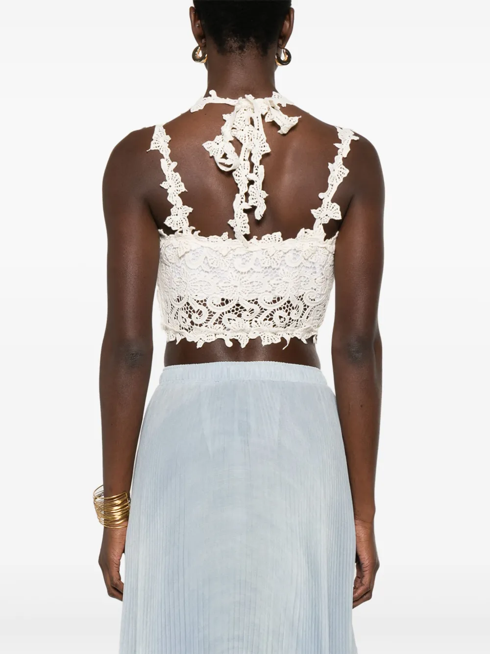 Ermanno Scervino Top van kant Beige