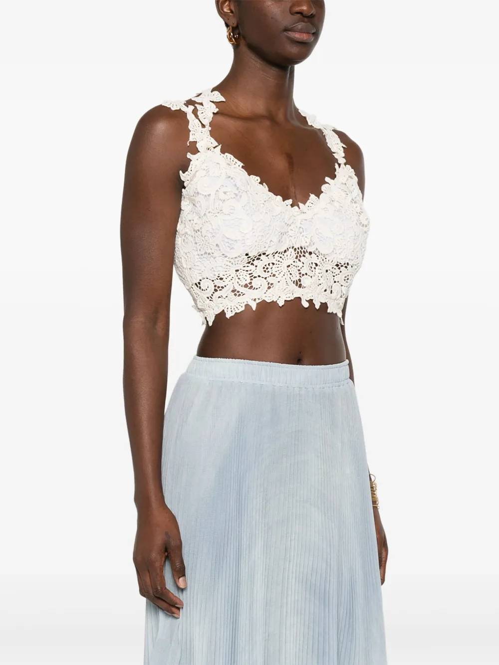 Ermanno Scervino Top van kant Beige