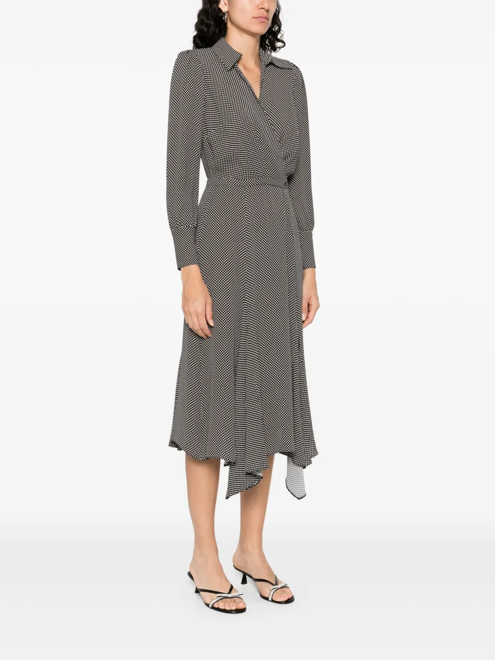 ELISABETTA FRANCHI POLKA-DOT MIDI DRESS