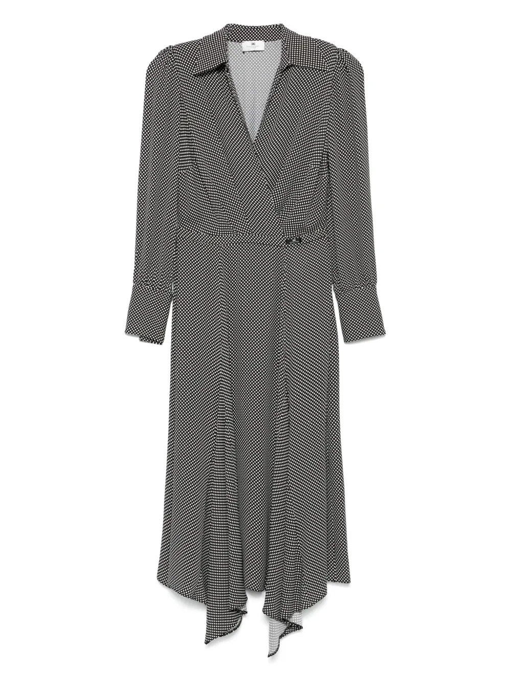 Elisabetta Franchi Midi-jurk met stippen Zwart