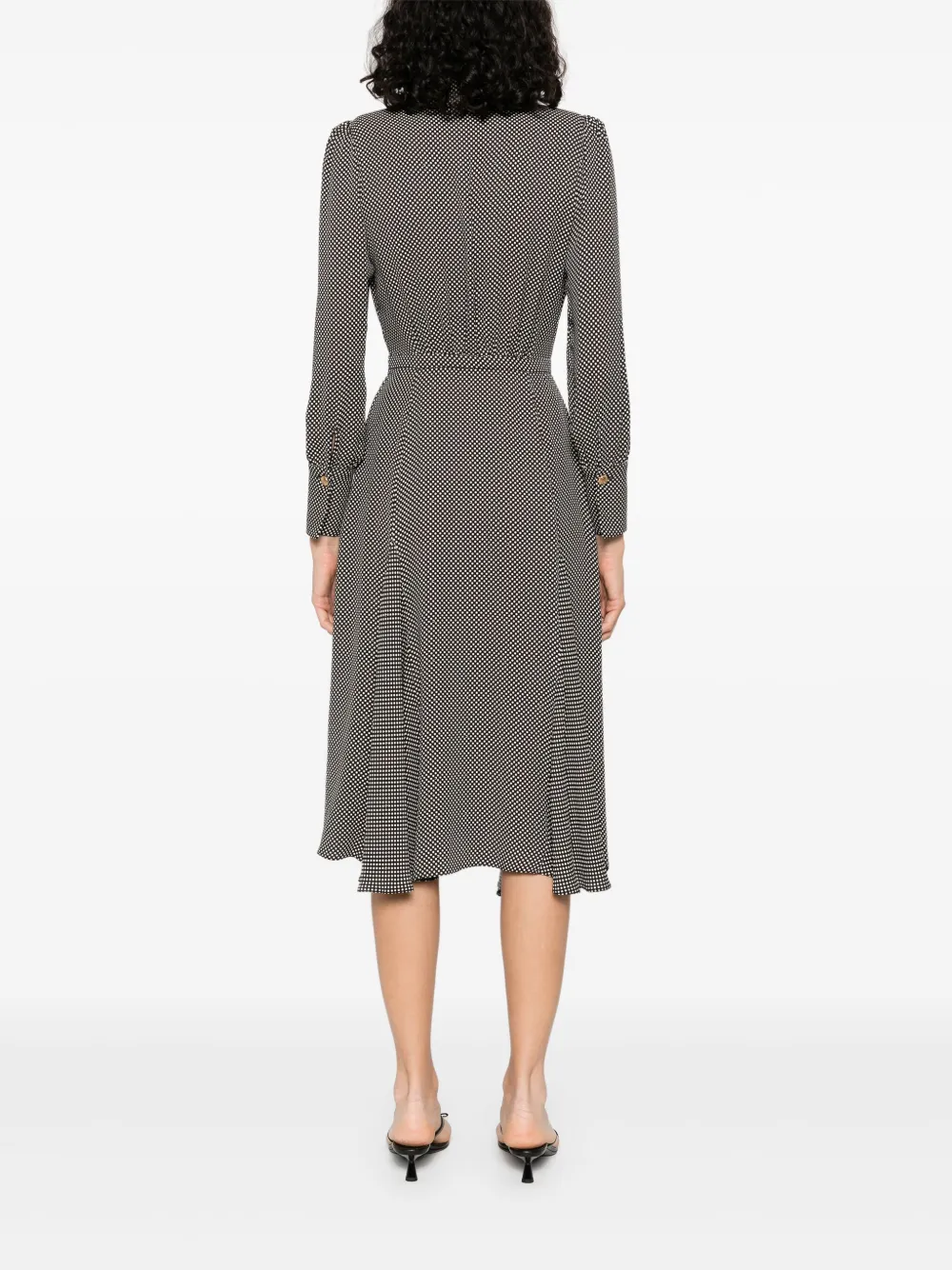 ELISABETTA FRANCHI POLKA-DOT MIDI DRESS