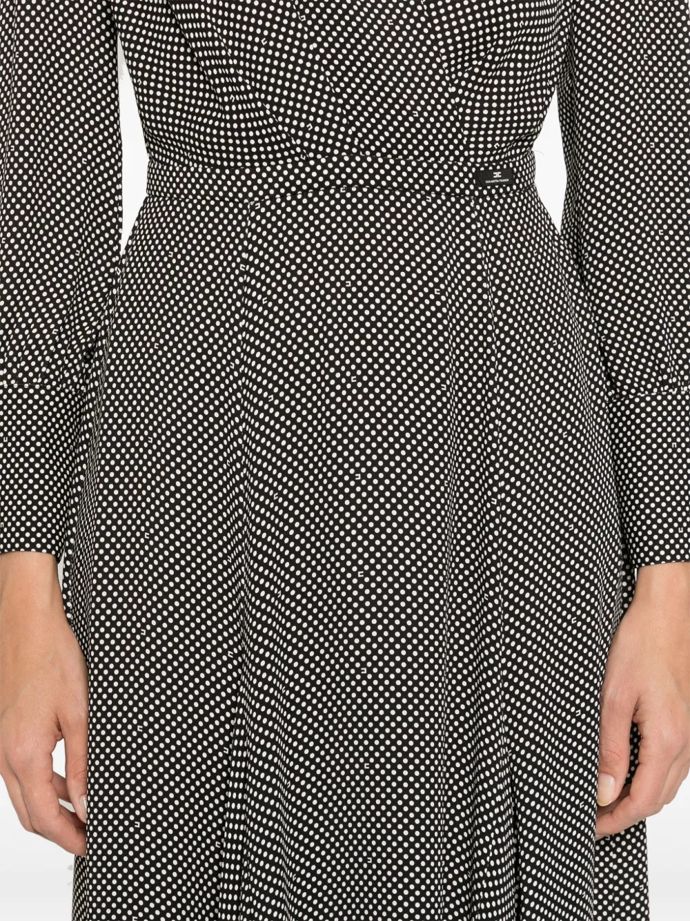 ELISABETTA FRANCHI POLKA-DOT MIDI DRESS