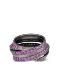 LILY GABRIELLA 18K black gold Striped Spira sapphire ring