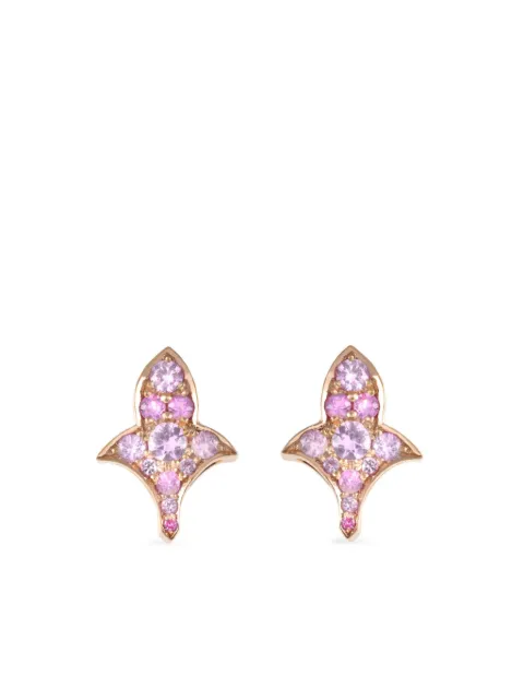 LILY GABRIELLA 18K rose gold Czarina sapphire stud earrings