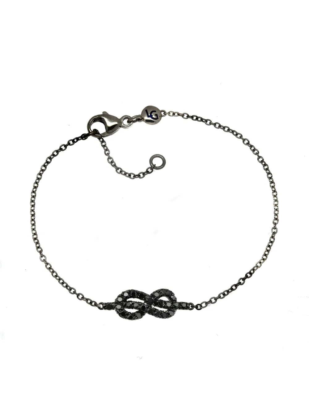 LILY GABRIELLA 18K black gold Forget Me Knot diamond bracelet | Black | Image 1