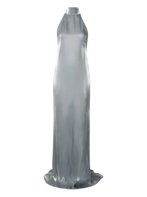 LAPOINTE vestido de fiesta con efecto metalizado