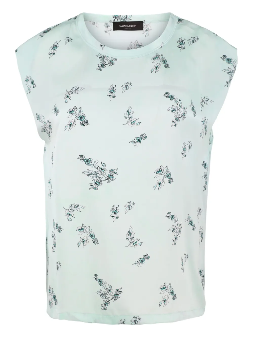 Fabiana Filippi silk-satin T-shirt - グリーン Fabiana Filippi silk-satin T-shirt - グリーン