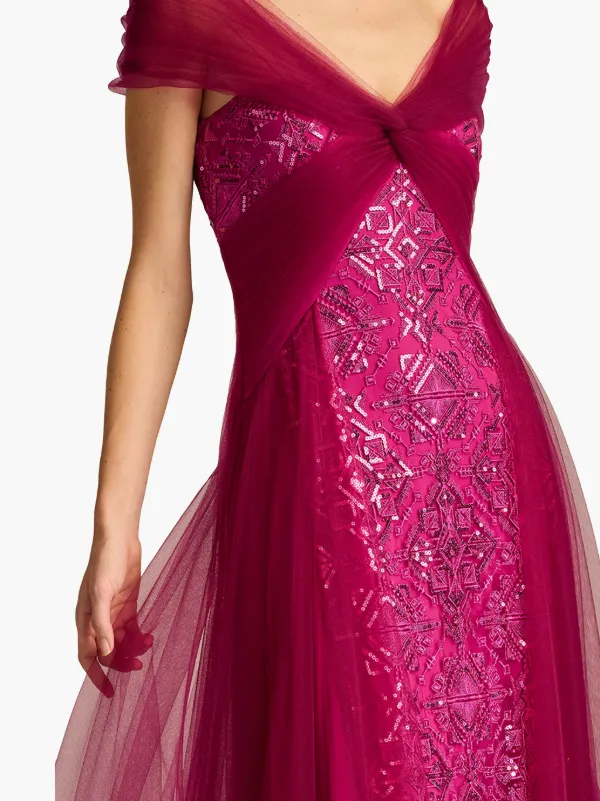 Tadashi Shoji Nyssa Gown | Pink | FARFETCH