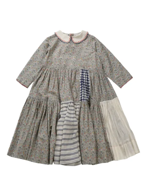Pero patchwork-motif dress