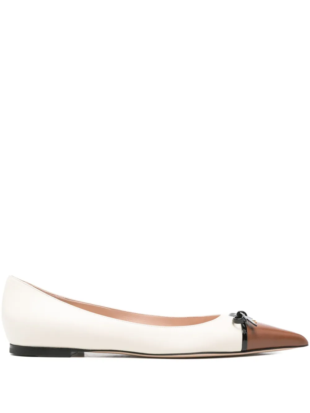 Valentino Garavani leather ballet flats Wit
