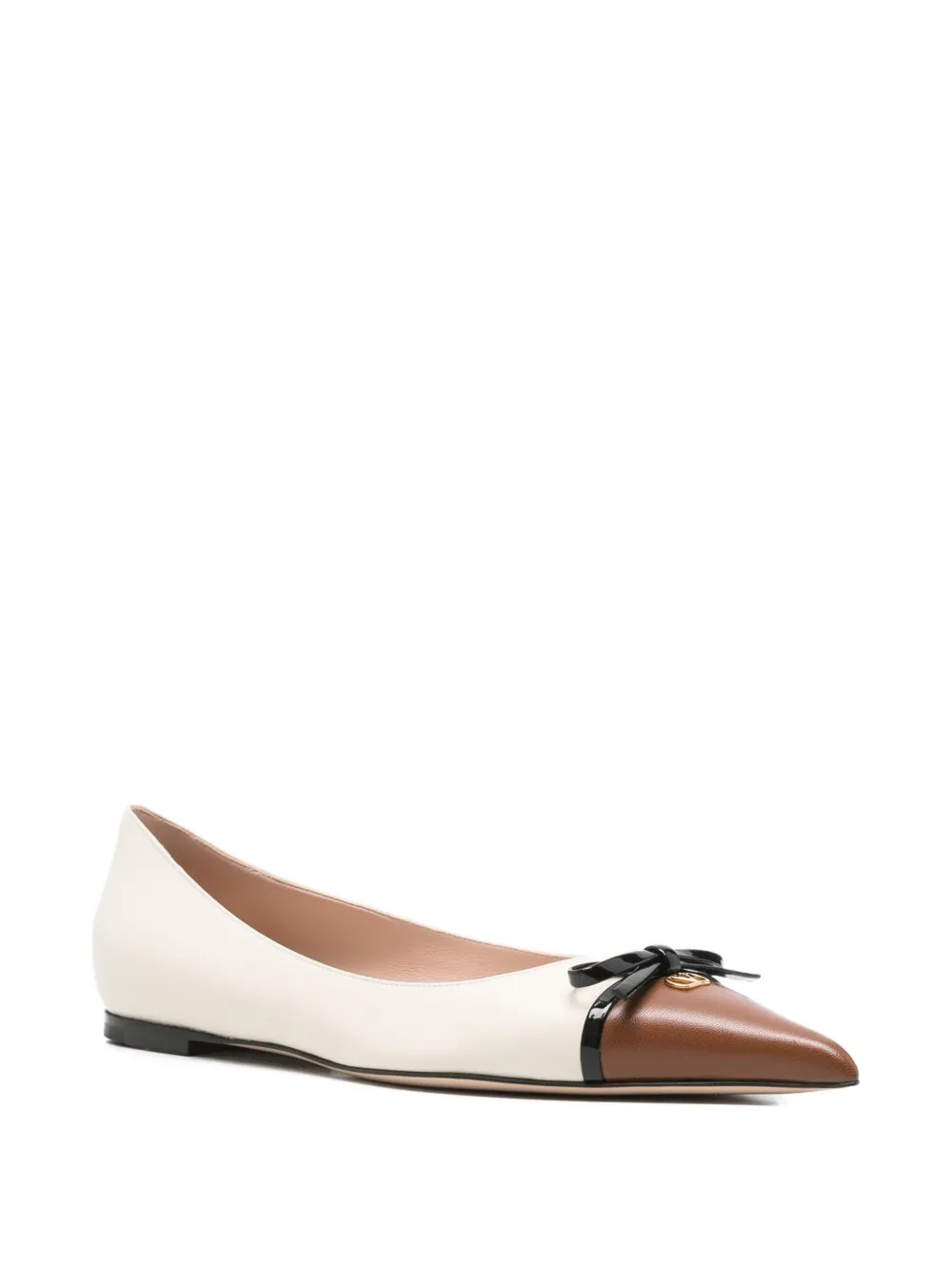 Valentino Garavani leather ballet flats - Wit