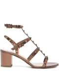 Valentino Garavani 60mm Rockstud leather sandals - Brown