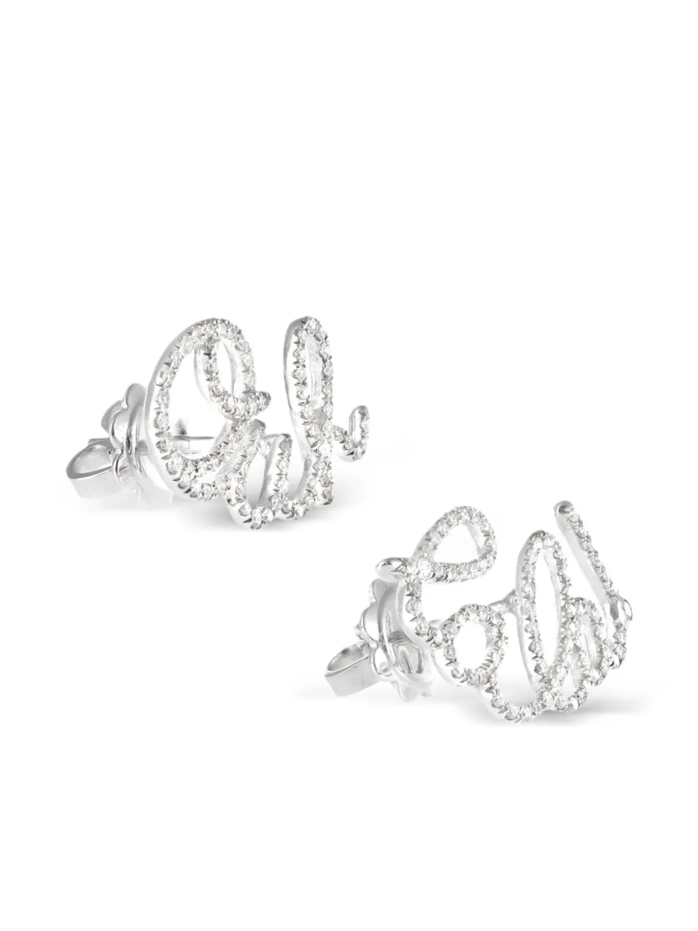 LILY GABRIELLA 18K white gold Ouh Lala diamond stud earrings | Image 2