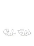 LILY GABRIELLA 18K white gold Ouh Lala diamond stud earrings - Silver