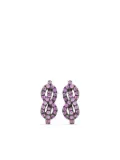 LILY GABRIELLA 18k black gold Forget Me Knot sapphire stud earrings