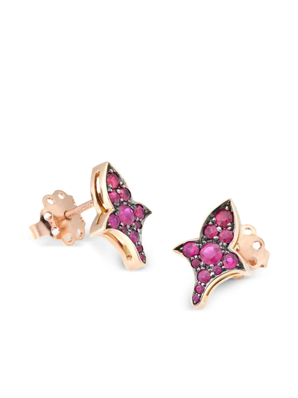 LILY GABRIELLA 18K rose gold Czarina ruby stud earrings | Image 2