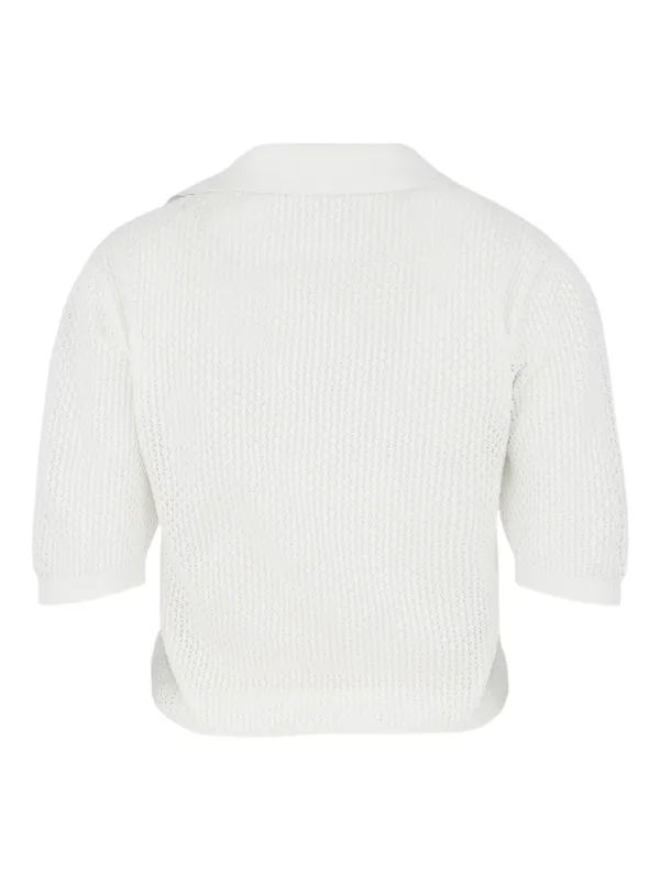 Fabiana Filippi Cotton Polo Top | White | FARFETCH