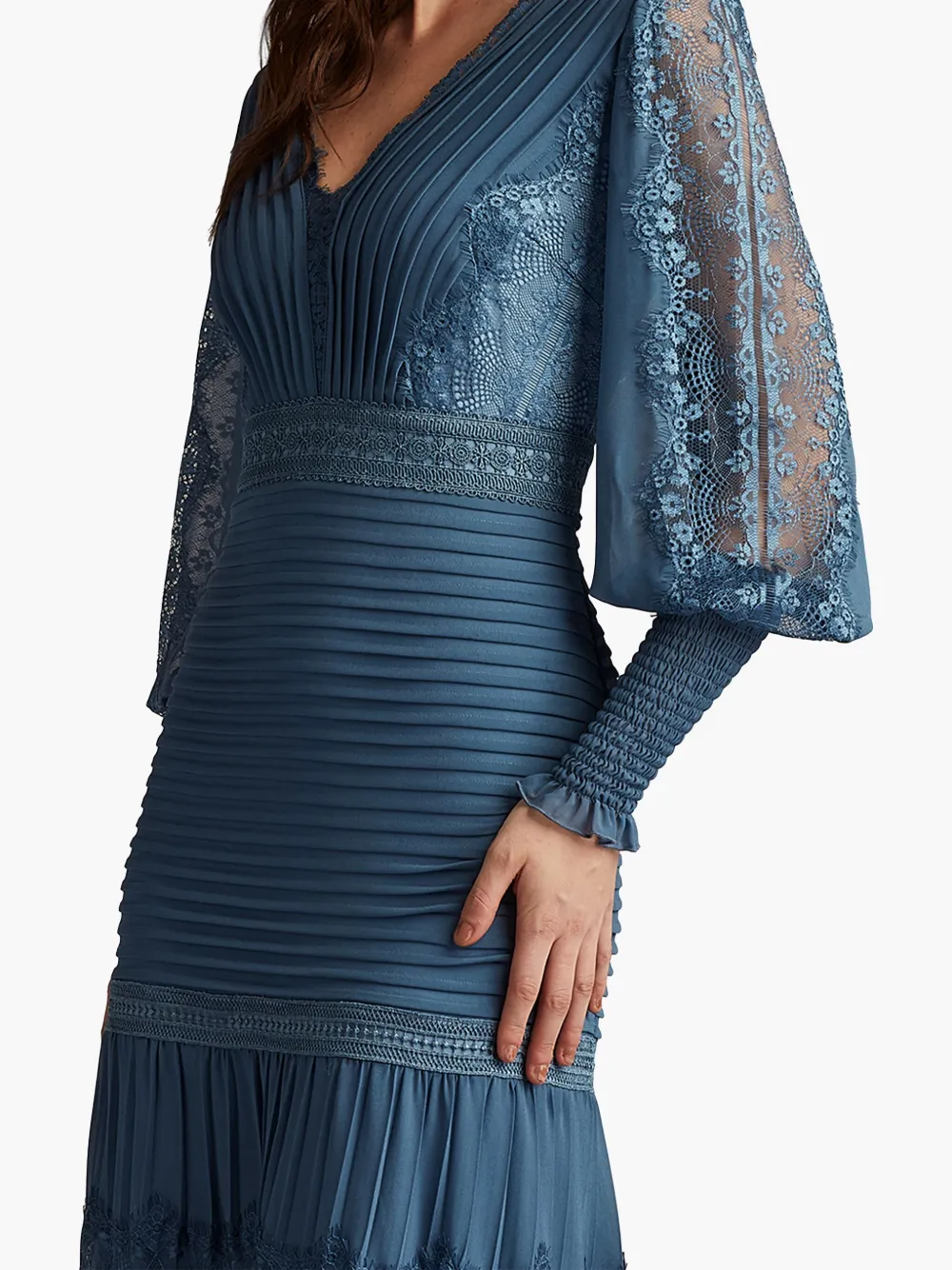 Tadashi Shoji Nyssa avondjurk Blauw