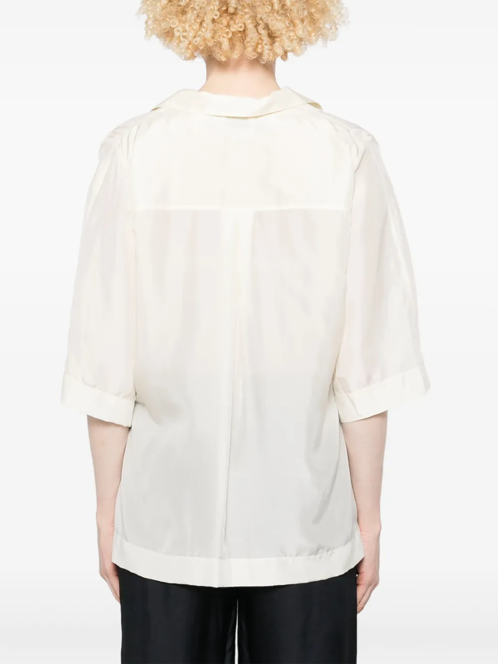 Forte Zijden blouse Beige