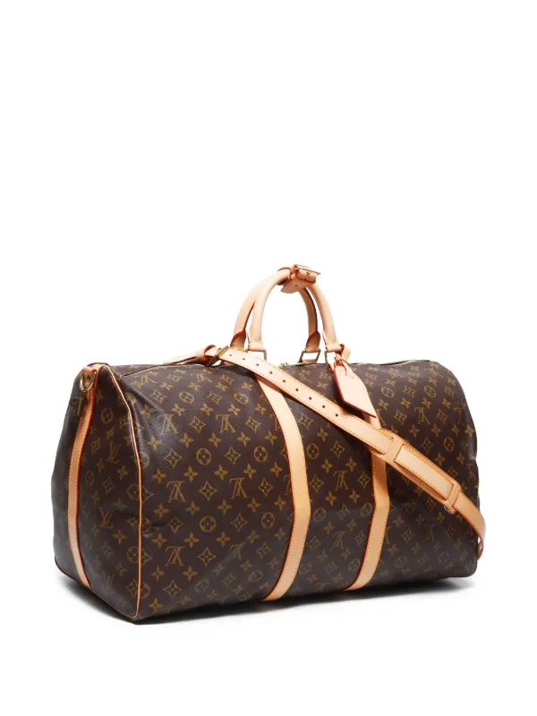 Louis Vuitton Pre-Owned 2002 Keepall 55 Duffle Bag Brown